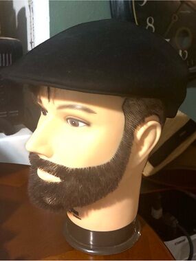 Country Gentlemen Classic Men's Wool Newsboy Cap - Black-M